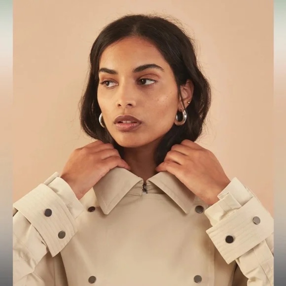 ADAY Trench Coat in Light Cream (NWOT)